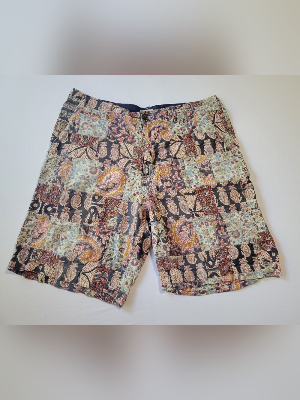 J. Crew Vintage Madras Paisley Patchwork Multi-Color Shorts